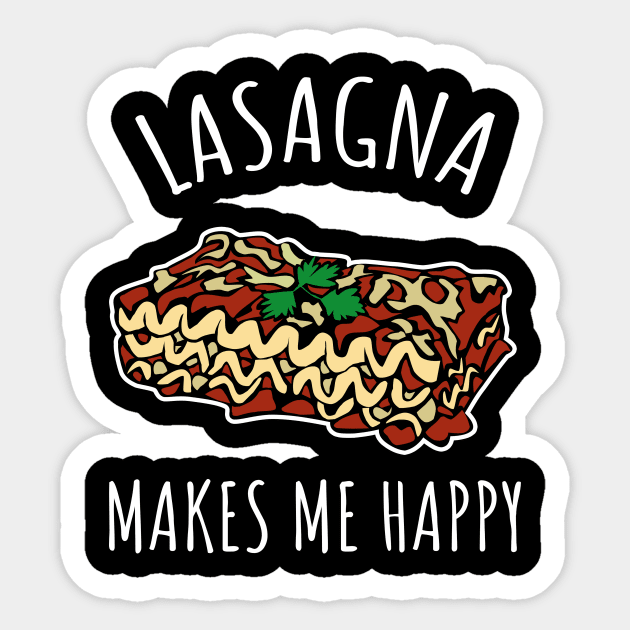 Lasagna makes me happy Sticker by LunaMay